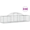 Image de vidaXL Gabions avec arc surélevé 30 pcs. 200x50x40/60 cm Fer galvanisé