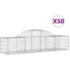 Image de vidaXL Gabions avec arc surélevé 50 pcs. 200x50x40/60 cm Fer galvanisé