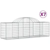 Image de vidaXL Gabions avec arc surélevé 7 pcs. 200x50x60/80 cm Fer galvanisé