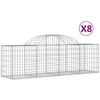 Image de vidaXL Gabions avec arc surélevé 8 pcs. 200x50x60/80 cm Fer galvanisé