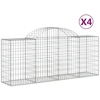 Image de vidaXL Gabions avec arc surélevé 4 pcs. 200x50x80/100 cm Fer galvanisé