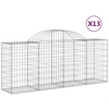 Image de vidaXL Gabions avec arc surélevé 13 pcs. 200x50x80/100cm Fer galvanisé