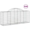 Image de vidaXL Gabions avec arc surélevé 20 pcs. 200x50x80/100cm Fer galvanisé