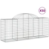 Image de vidaXL Gabions avec arc surélevé 50 pcs. 200x50x80/100cm Fer galvanisé