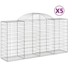Image de vidaXL Gabions avec arc surélevé 5 pcs. 200x50x100/120cm Fer galvanisé
