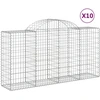 Image de vidaXL Gabions avec arc surélevé 10 pcs 200x50x100/120cm Fer galvanisé