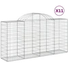 Image de vidaXL Gabions avec arc surélevé 11 pcs 200x50x100/120cm Fer galvanisé