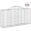 Image de vidaXL Gabions avec arc surélevé 30 pcs 200x50x100/120cm Fer galvanisé