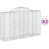 Image de vidaXL Gabions avec arc surélevé 2 pcs. 200x50x120/140cm Fer galvanisé