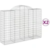 Image de vidaXL Gabions avec arc surélevé 2 pcs. 200x50x140/160cm Fer galvanisé