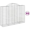Image de vidaXL Gabions avec arc surélevé 6 pcs. 200x50x140/160cm Fer galvanisé