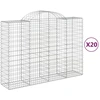 Image de vidaXL Gabions avec arc surélevé 20pcs 200x50x140/160cm Fer galvanisé