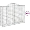 Image de vidaXL Gabions avec arc surélevé 25pcs. 200x50x140/160cm Fer galvanisé