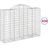 Image de vidaXL Gabions avec arc surélevé 30pcs 200x50x140/160cm Fer galvanisé