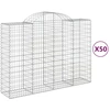 Image de vidaXL Gabions avec arc surélevé 50pcs 200x50x140/160cm Fer galvanisé