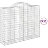 Image de vidaXL Gabions avec arc surélevé 11pcs. 200x50x160/180cm Fer galvanisé