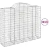 Image de vidaXL Gabions avec arc surélevé 13pcs 200x50x160/180cm Fer galvanisé