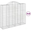 Image de vidaXL Gabions avec arc surélevé 18pcs 200x50x160/180cm Fer galvanisé