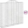 Image de vidaXL Gabions avec arc surélevé 7 pcs. 200x50x180/200cm Fer galvanisé