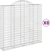 Image de vidaXL Gabions avec arc surélevé 8 pcs. 200x50x180/200cm Fer galvanisé