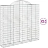 Image de vidaXL Gabions avec arc surélevé 10pcs 200x50x180/200cm Fer galvanisé