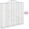 Image de vidaXL Gabions avec arc surélevé 11pcs. 200x50x180/200cm Fer galvanisé