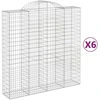 Image de vidaXL Gabions avec arc surélevé 6 pcs. 200x50x200/220cm Fer galvanisé
