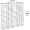 Image de vidaXL Gabions avec arc surélevé 11pcs. 200x50x200/220cm Fer galvanisé