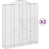 Image de vidaXL Gabions avec arc surélevé 2 pcs. 200x50x220/240cm Fer galvanisé