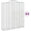 Image de vidaXL Gabions avec arc surélevé 4 pcs. 200x50x220/240cm Fer galvanisé
