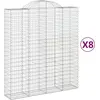Image de vidaXL Gabions avec arc surélevé 8 pcs. 200x50x220/240cm Fer galvanisé
