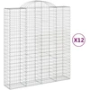 Image de vidaXL Gabions avec arc surélevé 12pcs 200x50x220/240cm Fer galvanisé