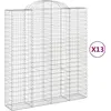 Image de vidaXL Gabions avec arc surélevé 13pcs 200x50x220/240cm Fer galvanisé