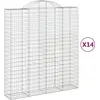 Image de vidaXL Gabions avec arc surélevé 14pcs 200x50x220/240cm Fer galvanisé