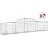 Image de vidaXL Gabions avec arc surélevé 7 pcs. 300x30x60/80 cm Fer galvanisé