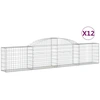 Image de vidaXL Gabions avec arc surélevé 12 pcs. 300x30x60/80 cm Fer galvanisé