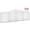 Image de vidaXL Gabions avec arc surélevé 10 pcs. 300x30x80/100cm Fer galvanisé