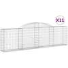 Image de vidaXL Gabions avec arc surélevé 11 pcs. 300x30x80/100cm Fer galvanisé