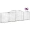 Image de vidaXL Gabions avec arc surélevé 12 pcs. 300x30x80/100cm Fer galvanisé