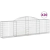 Image de vidaXL Gabions avec arc surélevé 20 pcs. 300x30x80/100cm Fer galvanisé
