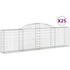 Image de vidaXL Gabions avec arc surélevé 25 pcs. 300x30x80/100cm Fer galvanisé