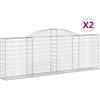 Image de vidaXL Gabions avec arc surélevé 2 pcs. 300x30x100/120cm Fer galvanisé