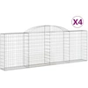 Image de vidaXL Gabions avec arc surélevé 4 pcs. 300x30x100/120cm Fer galvanisé