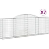 Image de vidaXL Gabions avec arc surélevé 7 pcs. 300x30x100/120cm Fer galvanisé