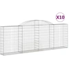 Image de vidaXL Gabions avec arc surélevé 10 pcs 300x30x100/120cm Fer galvanisé