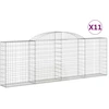 Image de vidaXL Gabions avec arc surélevé 11 pcs 300x30x100/120cm Fer galvanisé