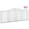Image de vidaXL Gabions avec arc surélevé 12 pcs 300x30x100/120cm Fer galvanisé