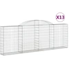 Image de vidaXL Gabions avec arc surélevé 13 pcs 300x30x100/120cm Fer galvanisé
