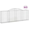 Image de vidaXL Gabions avec arc surélevé 25 pcs 300x30x100/120cm Fer galvanisé