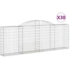 Image de vidaXL Gabions avec arc surélevé 30 pcs 300x30x100/120cm Fer galvanisé